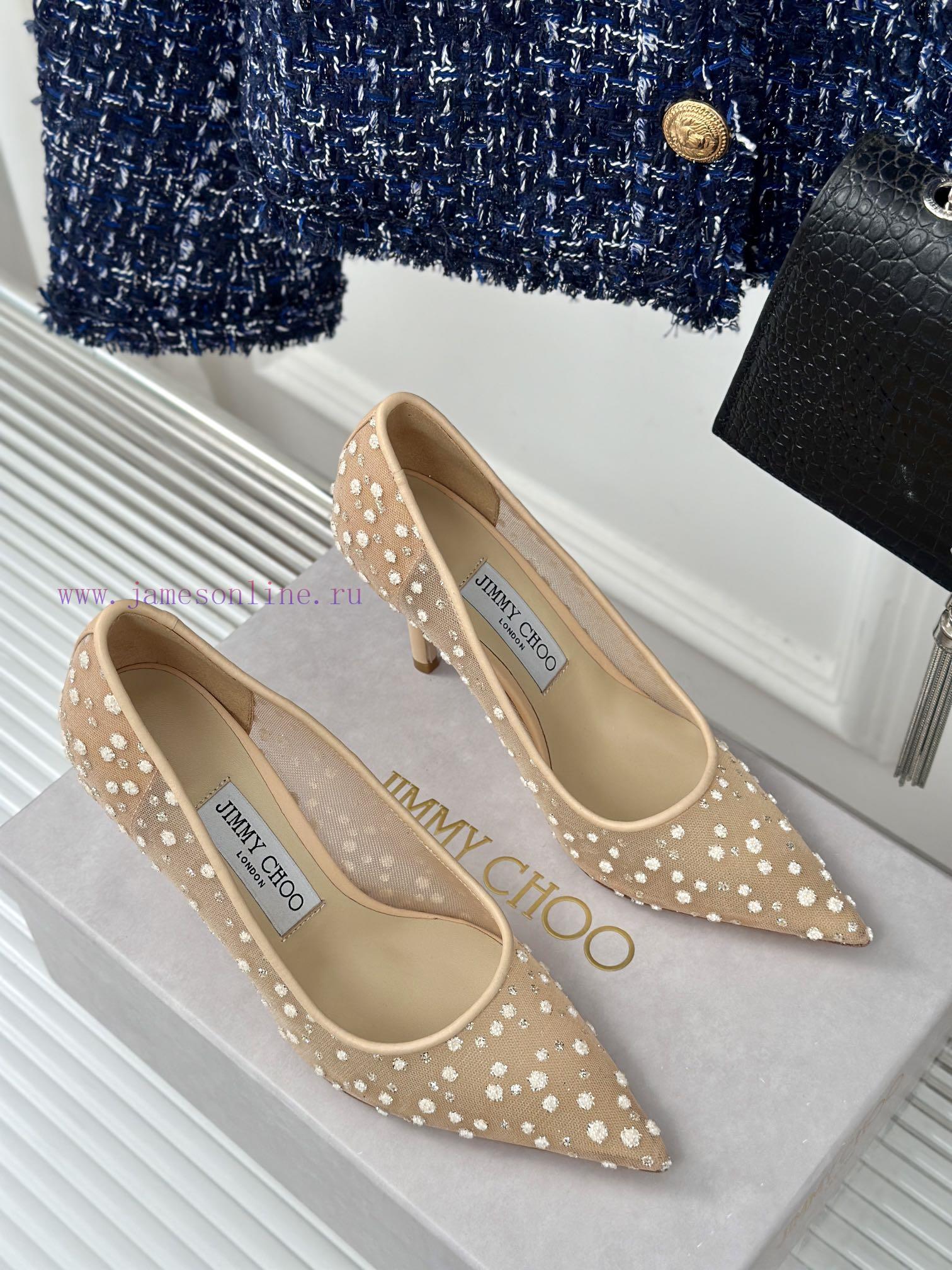 Jimmy Choo | Jimmy Zhou Classic LOVE Mesh Series High HeelsJC's shoes are well-known for thepalmsvsh - Image 4