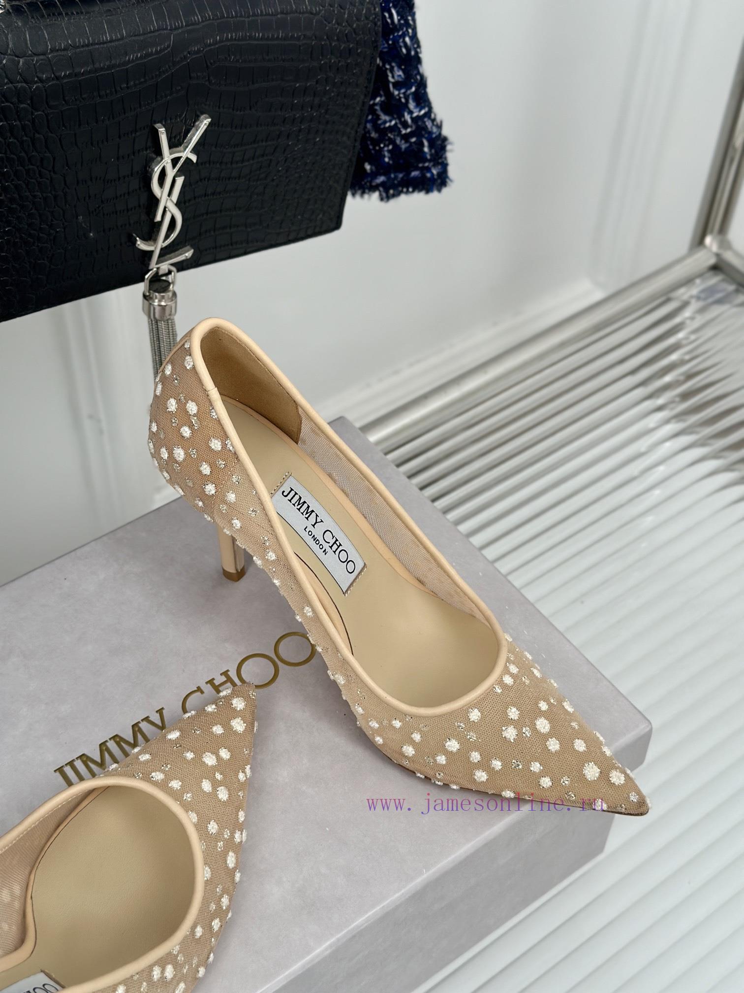 Jimmy Choo | Jimmy Zhou Classic LOVE Mesh Series High HeelsJC's shoes are well-known for thepalmsvsh - Image 6