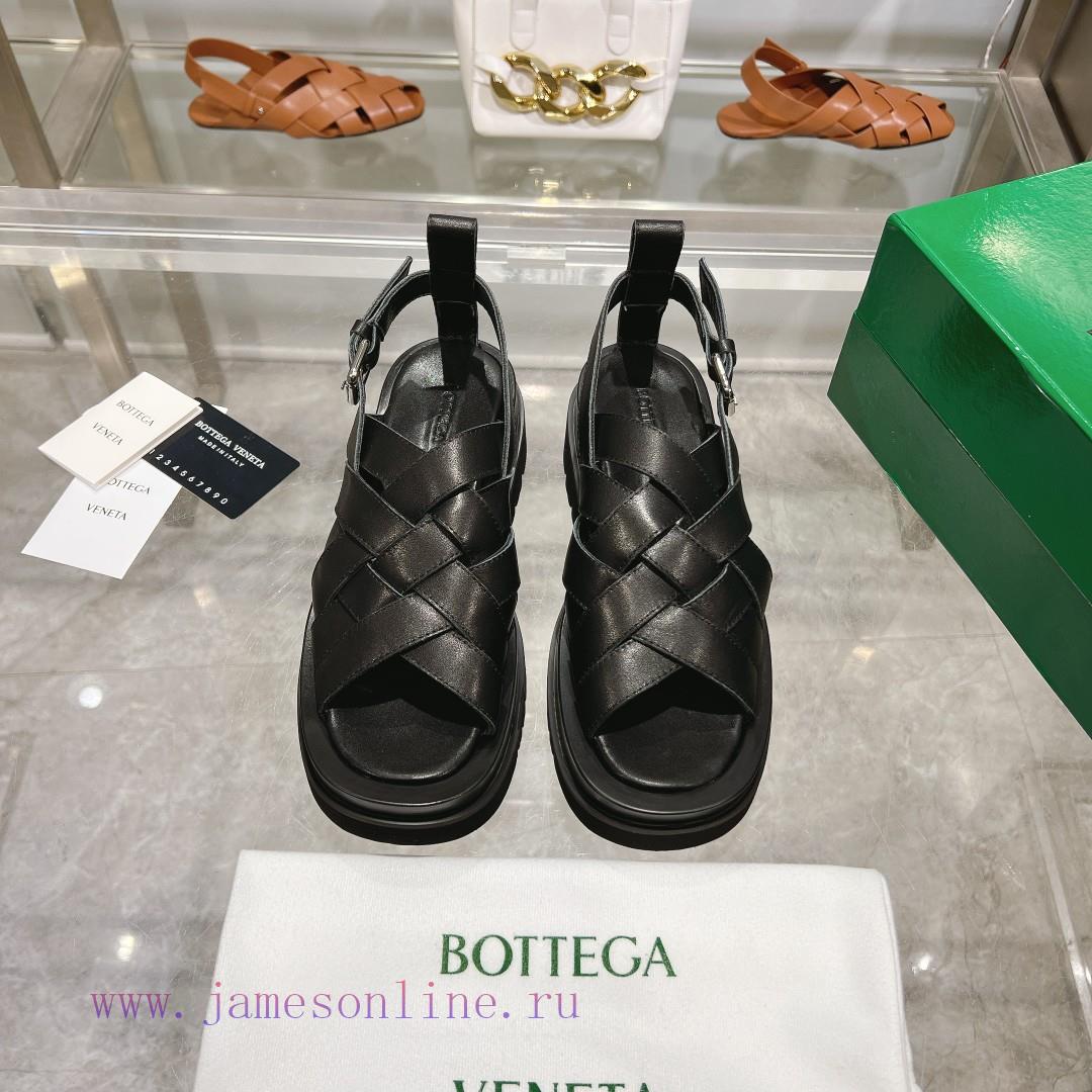 The original development of BottegaVeneta Bottega lovers' woven thick soled sandals, the 202xdjr88sd - Image 2