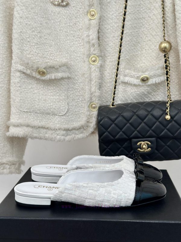 Chanel | Chanel 24P New ProductDouble C bow color blocked half slippersThe shoe upper is mad7xi8wqhc