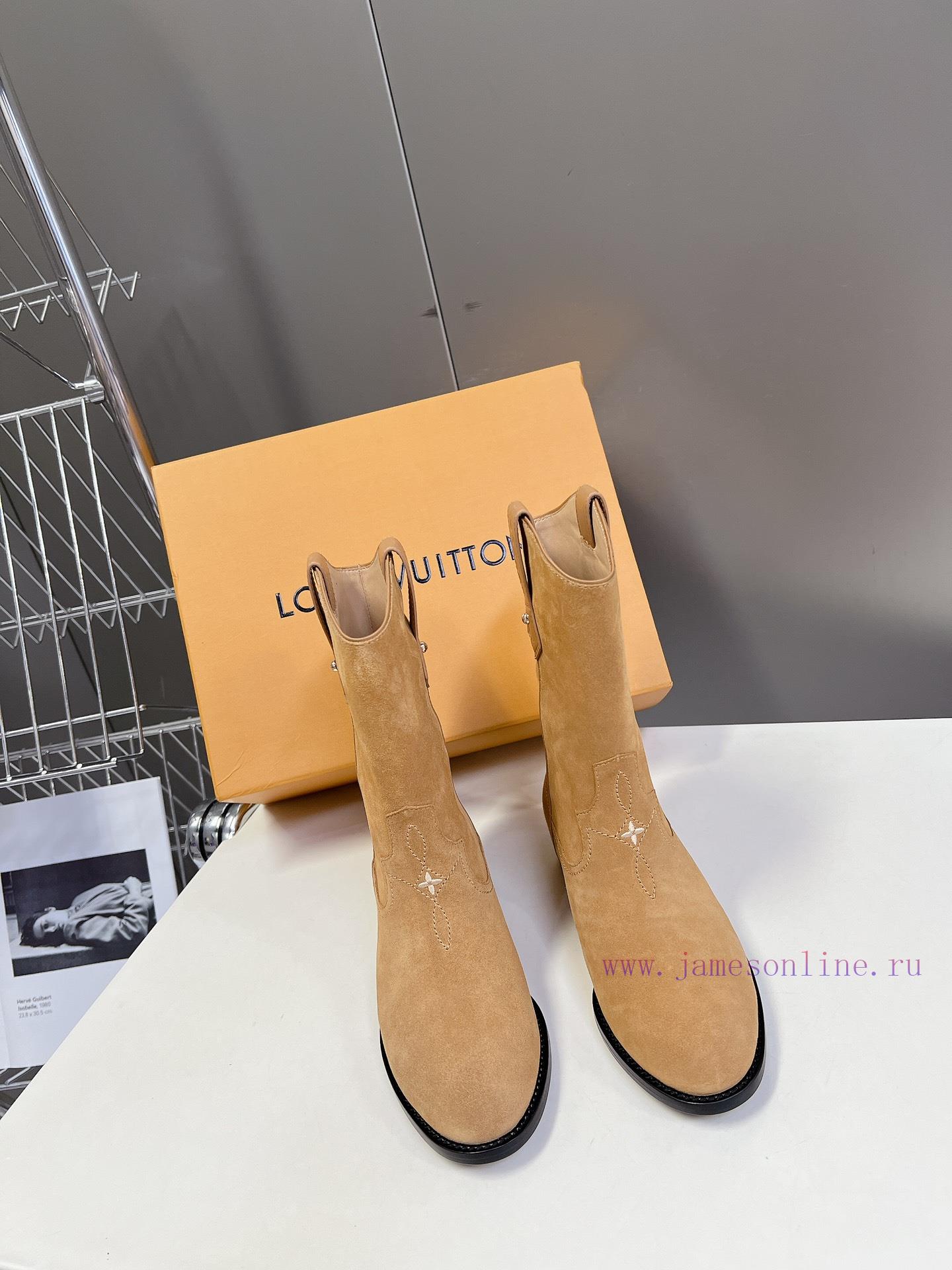 Louis Vuitton LV Donkey Home Autumn/Winter Fashion Show New Western Cowboy Boots This boot i06dqszag - Image 2