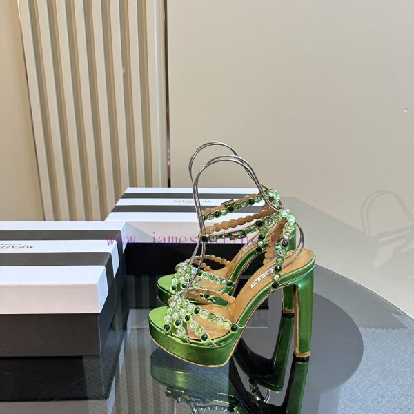The Aquazzura 2024 classic high-heeled waterproof platform rhinestone sandals are truly beauc3nbhhlk
