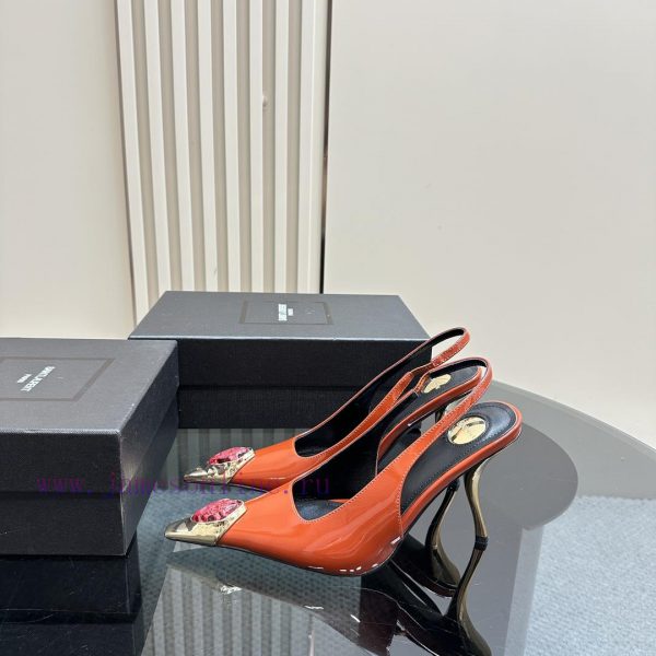 YSL Saint LaurentSS2024 New Product Metal Head Big Gemstone Elegant and Atmospheric High Hee4akkfhgw
