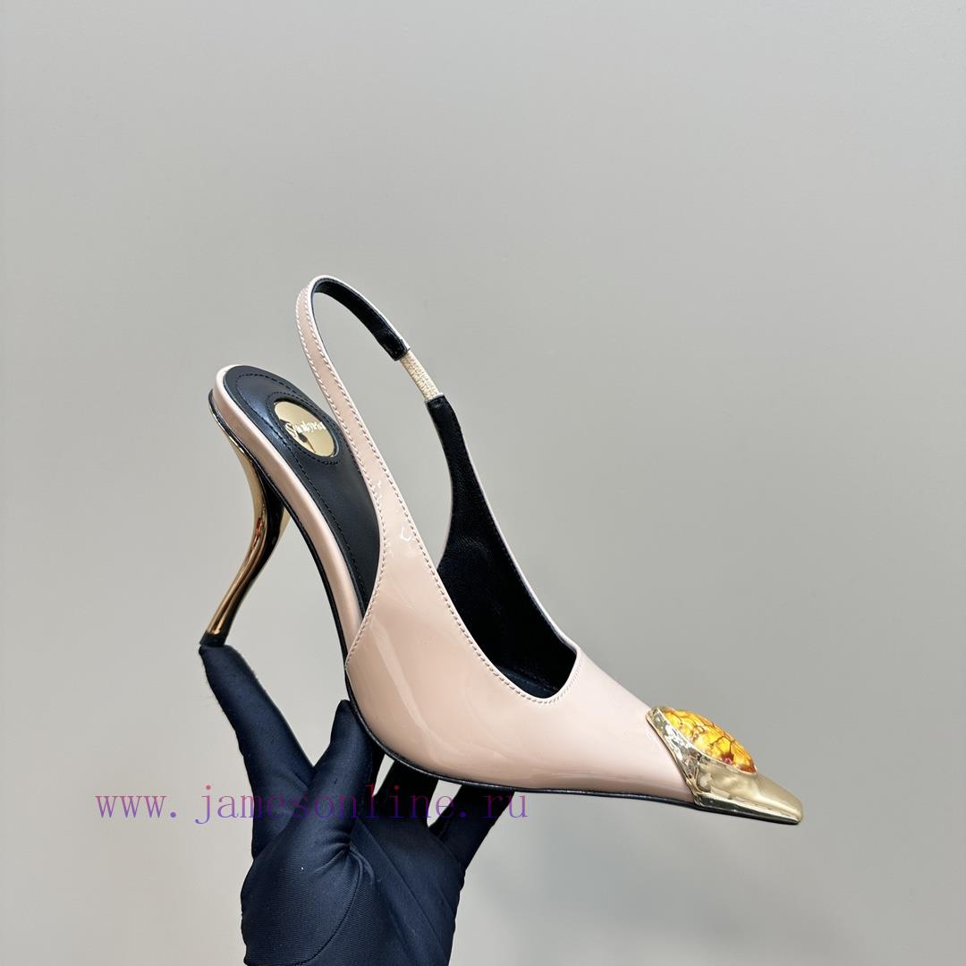 YSL Saint LaurentSS2024 New Product Metal Head Big Gemstone Elegant and Atmospheric High Hee95x3u4t0 - Image 8