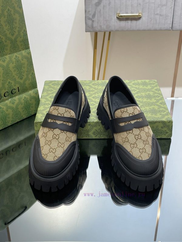 23 Gucci Thick soled GG Couple Shoes Academy Style Retro Casual Shoes Original Custom 11 Rem599u9sta