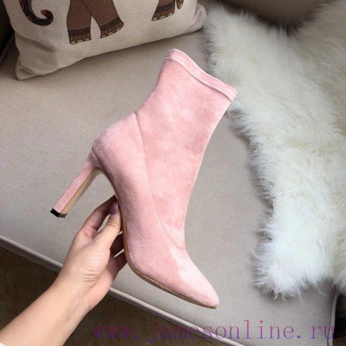 JIMMY CHOO elastic boots are made of high-quality fabric with silky double-sided velvet and 5x4uzw73 - Image 2