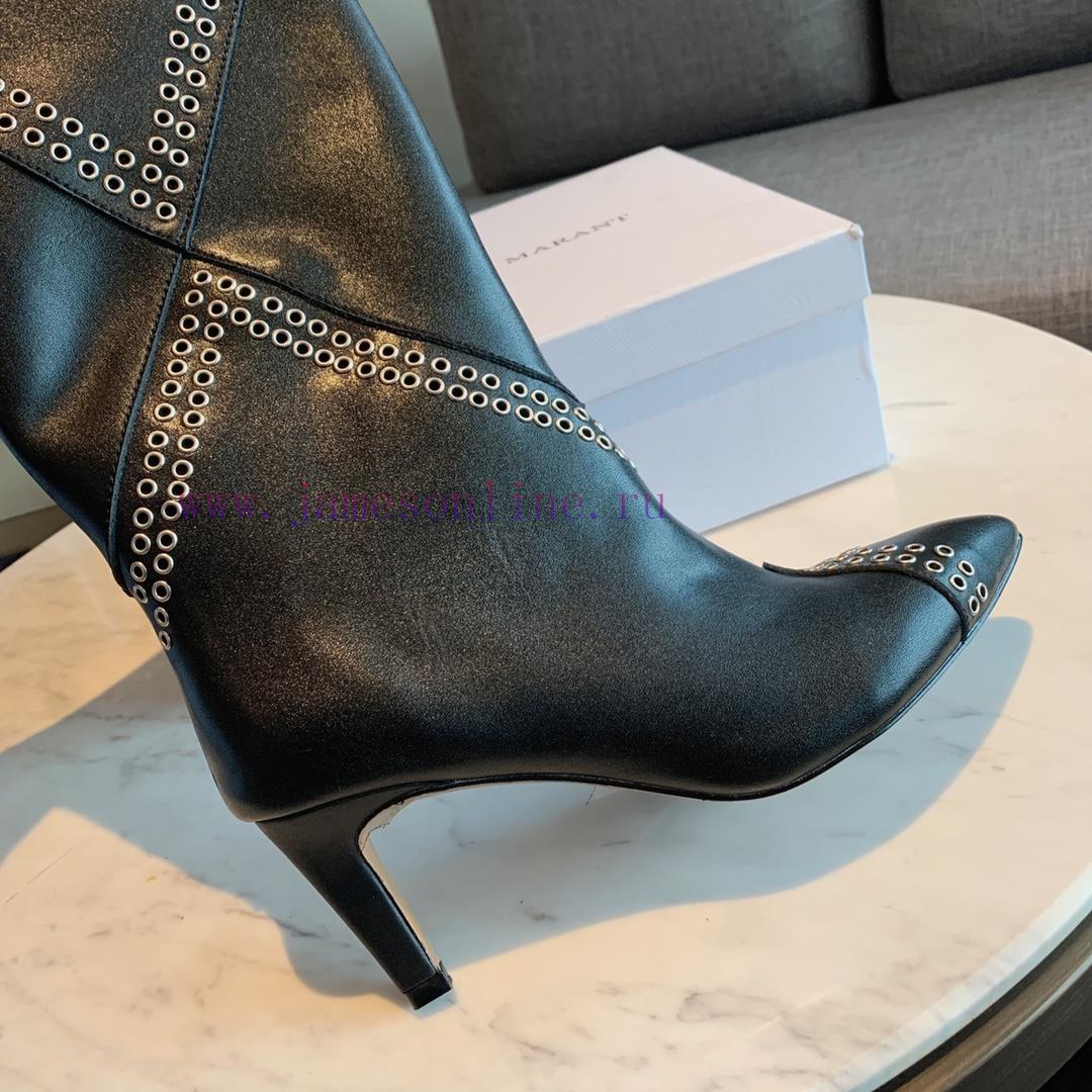 ISABEL MARANT rivet boots are a simple and versatile material with a top layer of calf leathavmuhqbg - Image 6