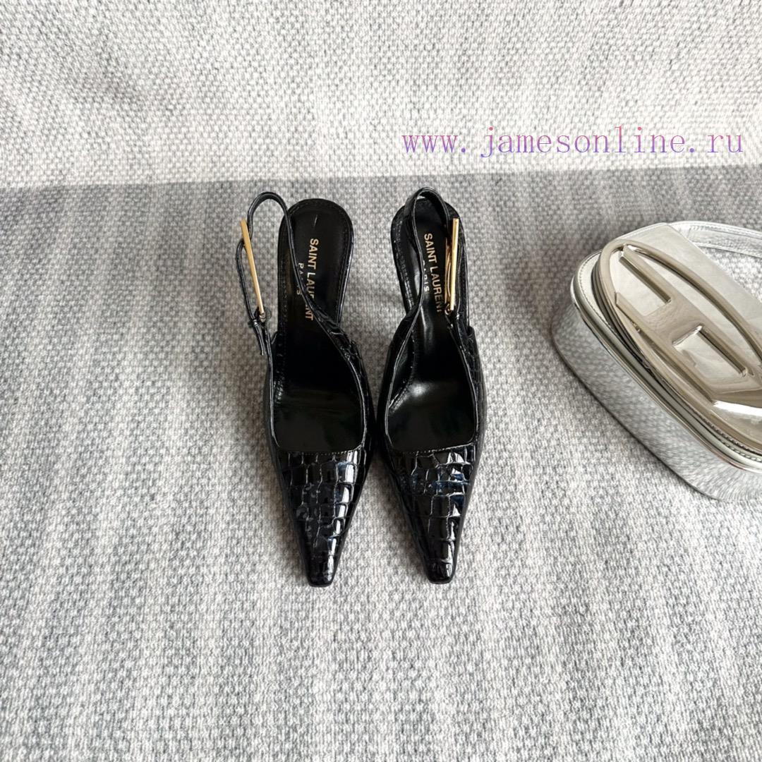 'SAINT LAUREN *' brand new high heels for fashion shows, with a new shoe design and Saint Laf9ilk3r8