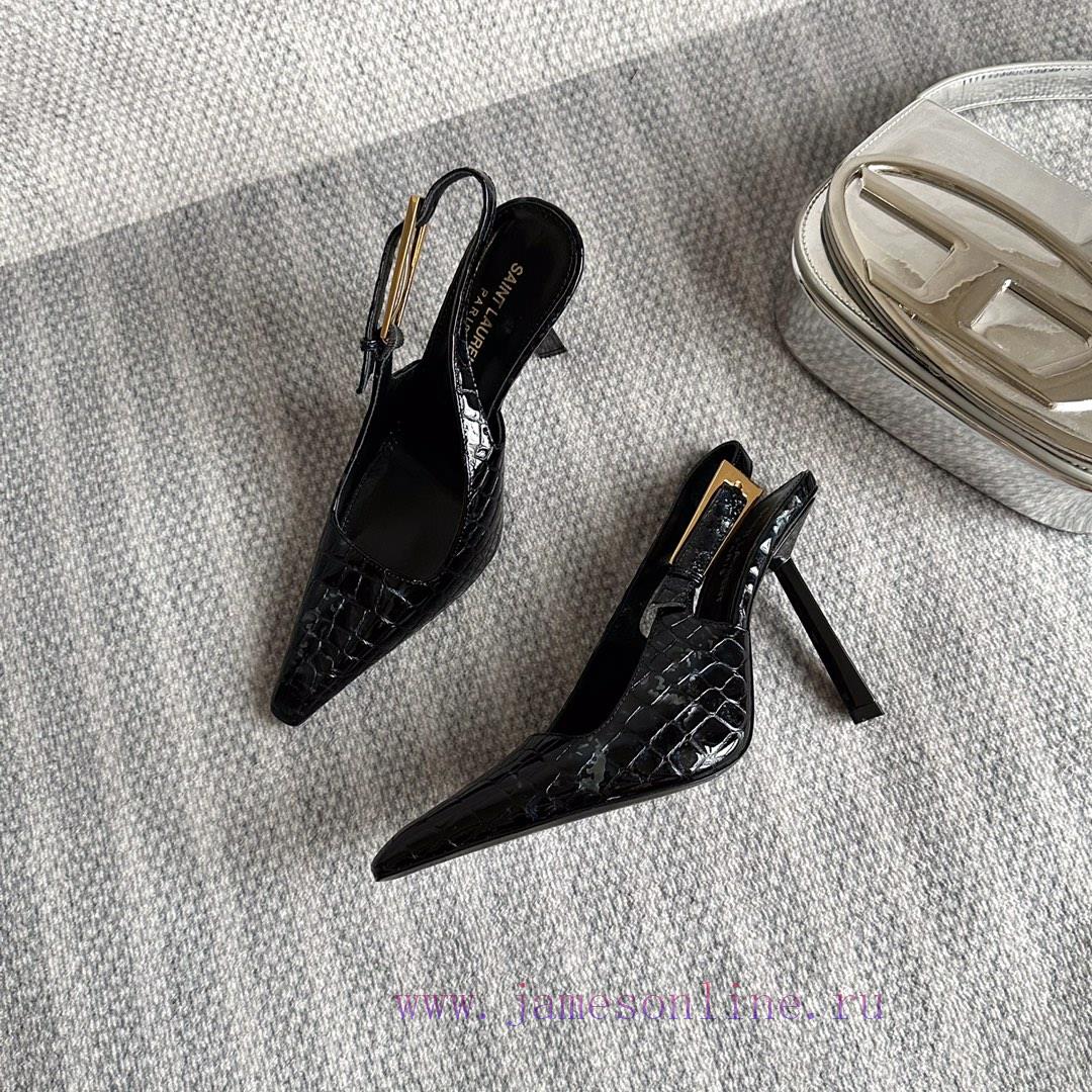 'SAINT LAUREN *' brand new high heels for fashion shows, with a new shoe design and Saint Laf9ilk3r8 - Image 5