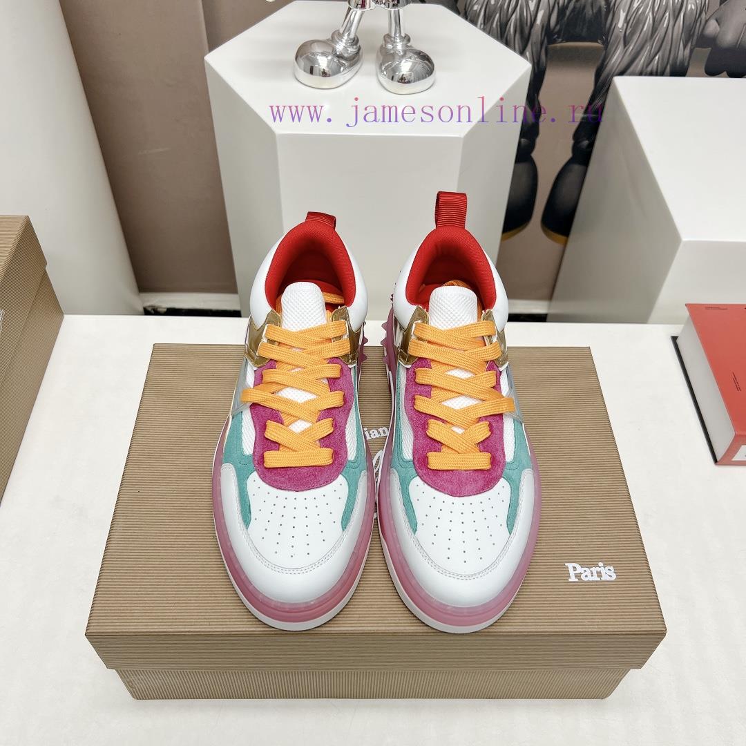 Couple 'Top'Christian LouboutingCL Red soled Shoes Couple's Casual Headnail Board Shoes Seriwfsrthkv