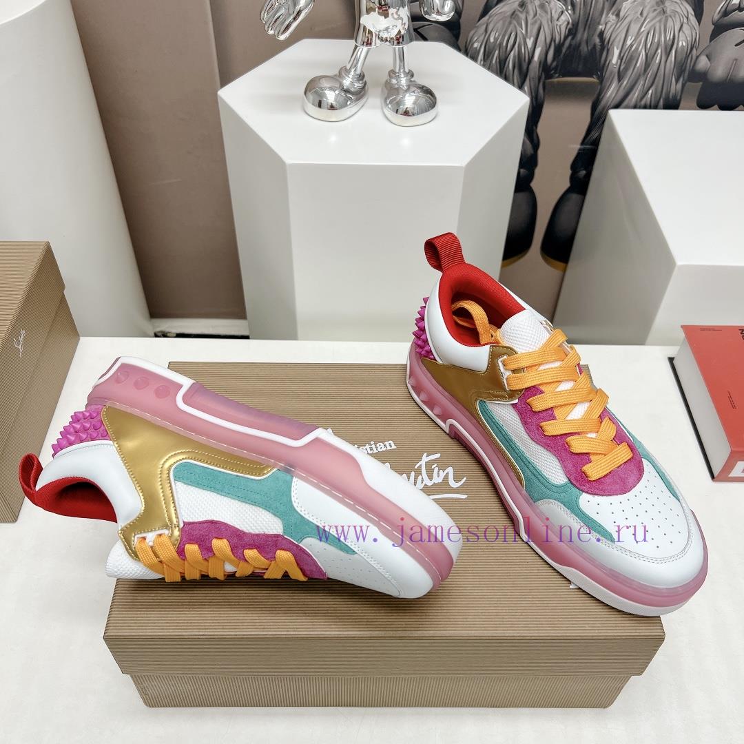 Couple 'Top'Christian LouboutingCL Red soled Shoes Couple's Casual Headnail Board Shoes Seriwfsrthkv - Image 8