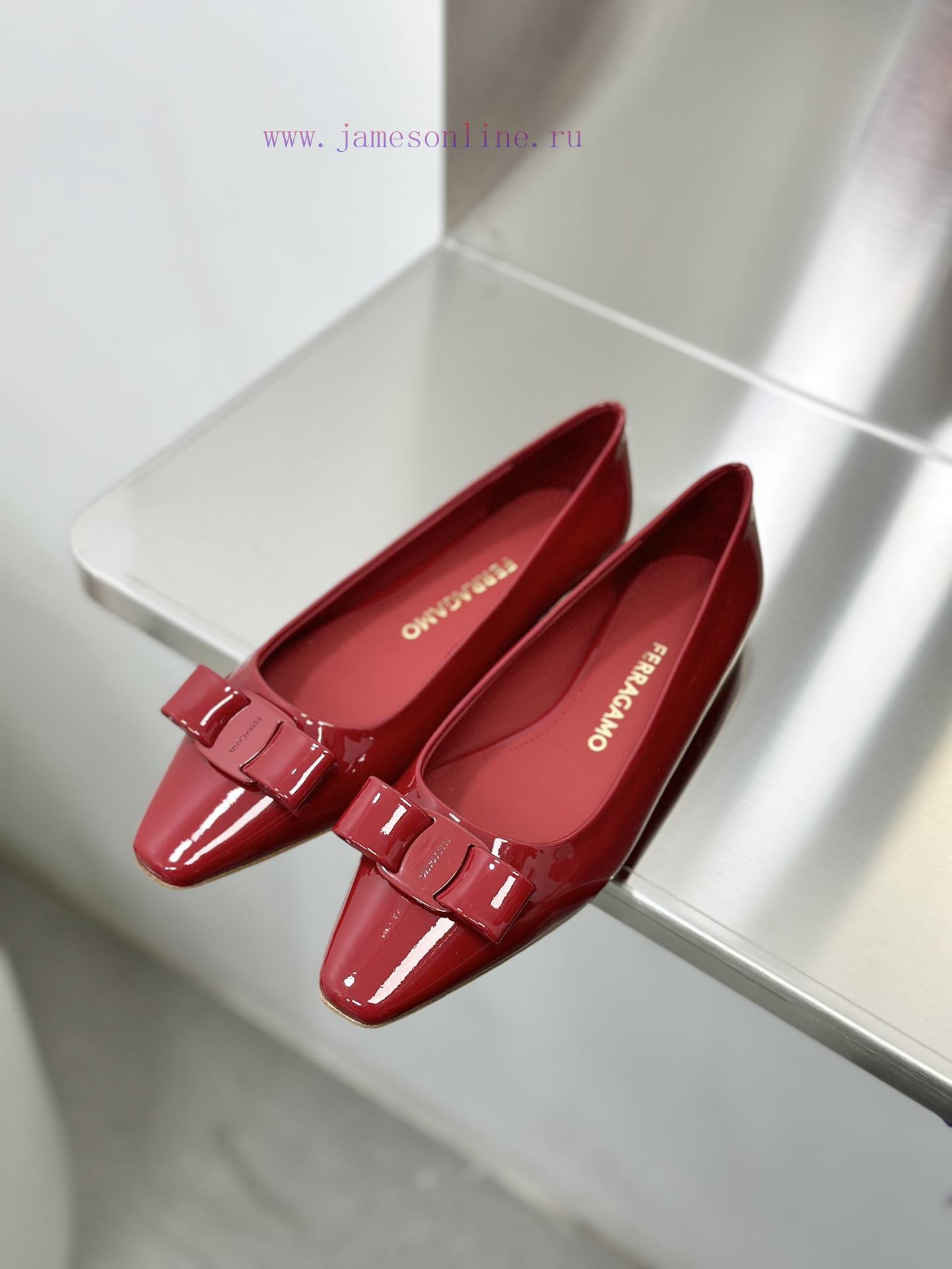 SF salvatore Ferraga * o Ferragamo's new vara patent leather bow small square toe single shojjwzgdp3 - Image 2