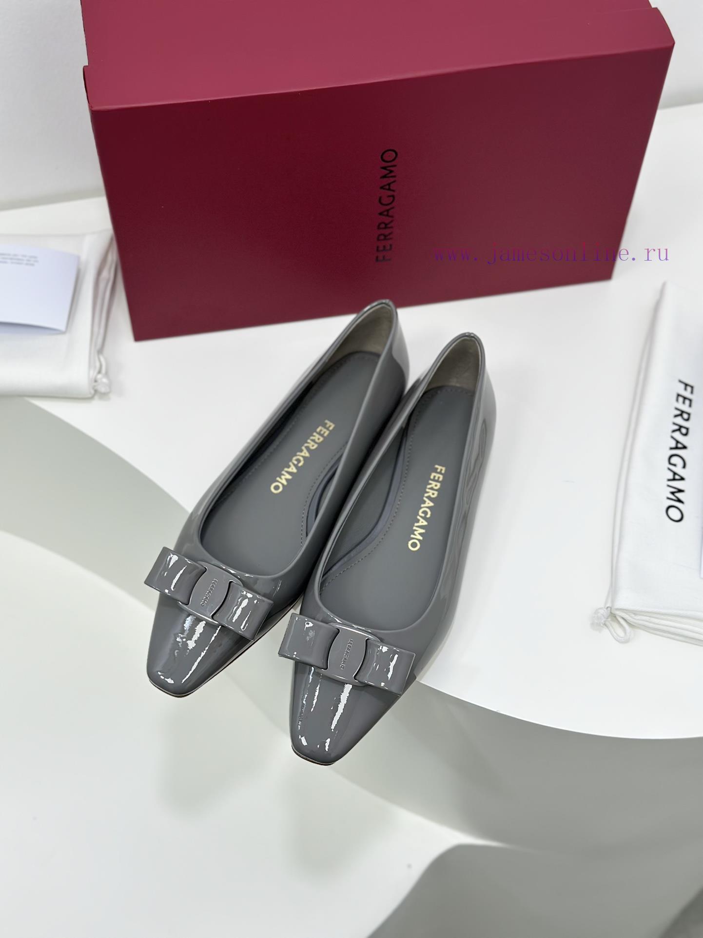 SF salvatore Ferraga * o Ferragamo's new vara patent leather bow small square toe single sho7u70y6yn - Image 3