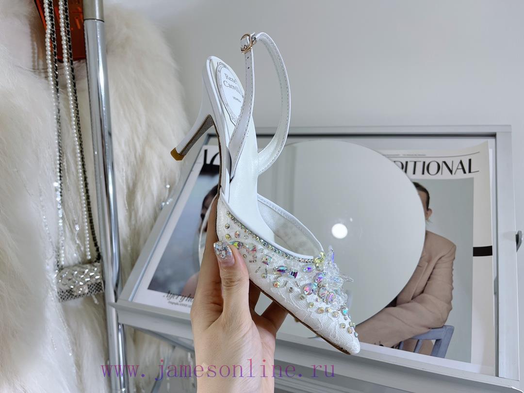 R ᴇɴᴇ C ᴀᴏᴠɪʟʟᴀ | 2023 ? Heavy Industry RC Crystal Gemstone Lace Heel Shoes Wedding Shoes Sefy86yrgb - Image 7