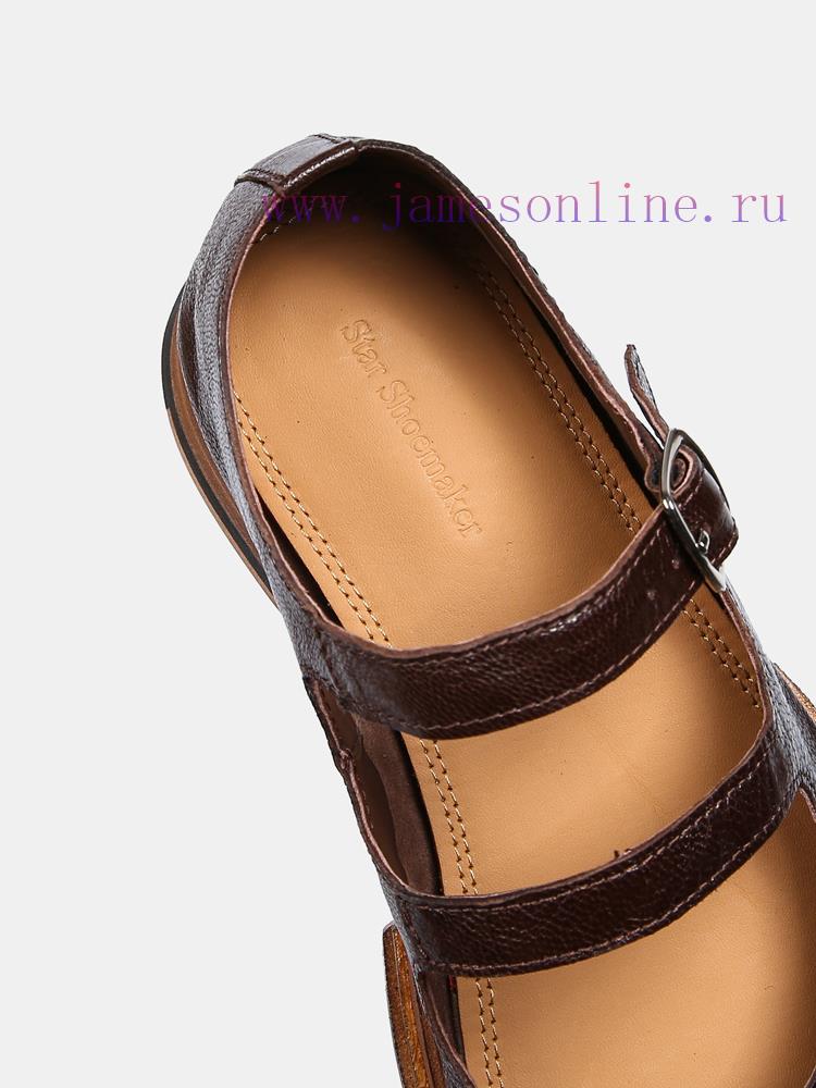 Star Shoemaker 24 Early Spring iFashion Seasonal New Product Retro Washed Split Toe Single S2casfaxk - Image 9