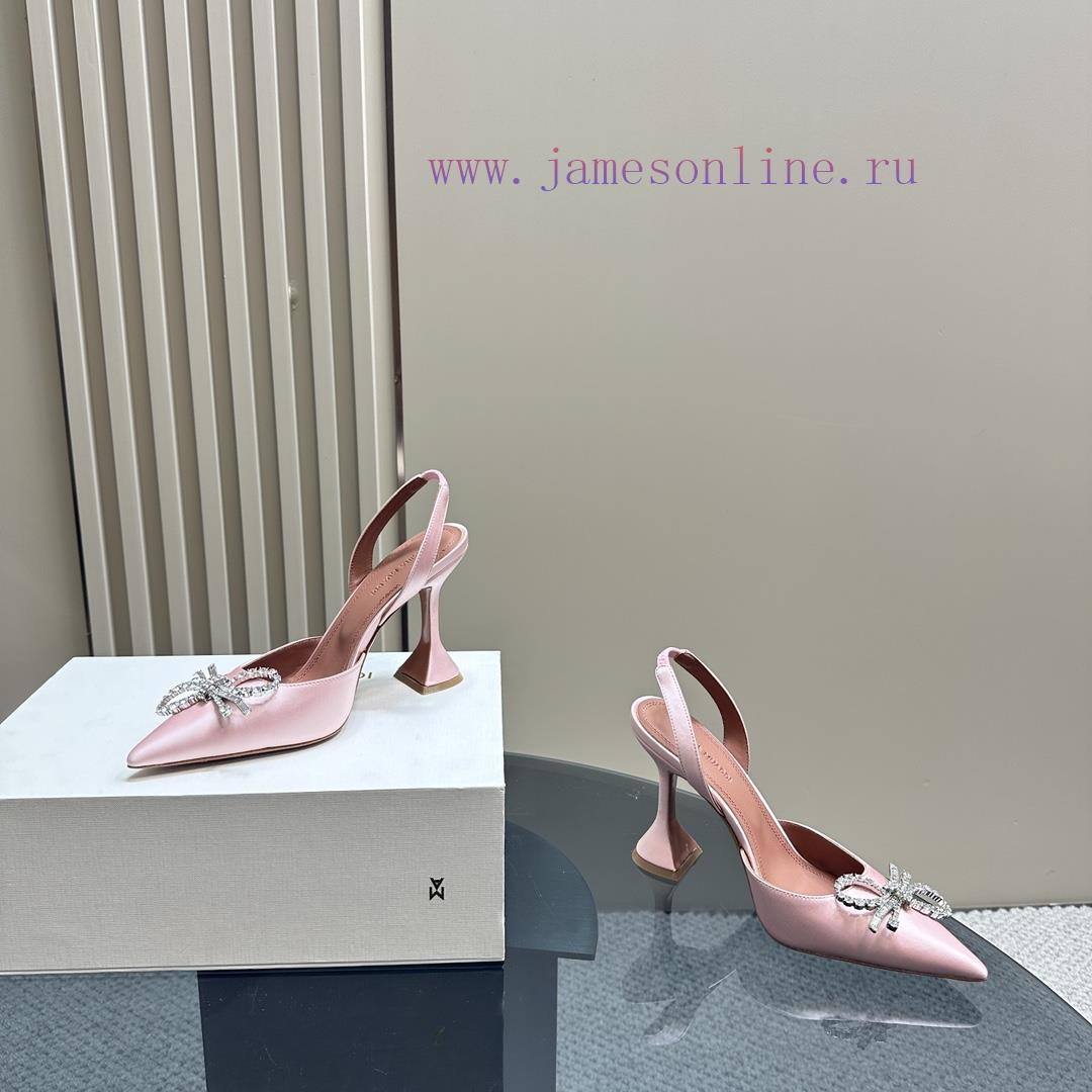Amina Muaddi Sparkling Diamond Bow Beautiful Fashion ShoesAuthentic 11 Remastered Top Qualitpjyrszud - Image 7