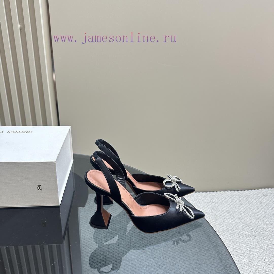 Amina Muaddi Sparkling Diamond Bow Beautiful Fashion ShoesAuthentic 11 Remastered Top Qualitqs20jwrm - Image 4