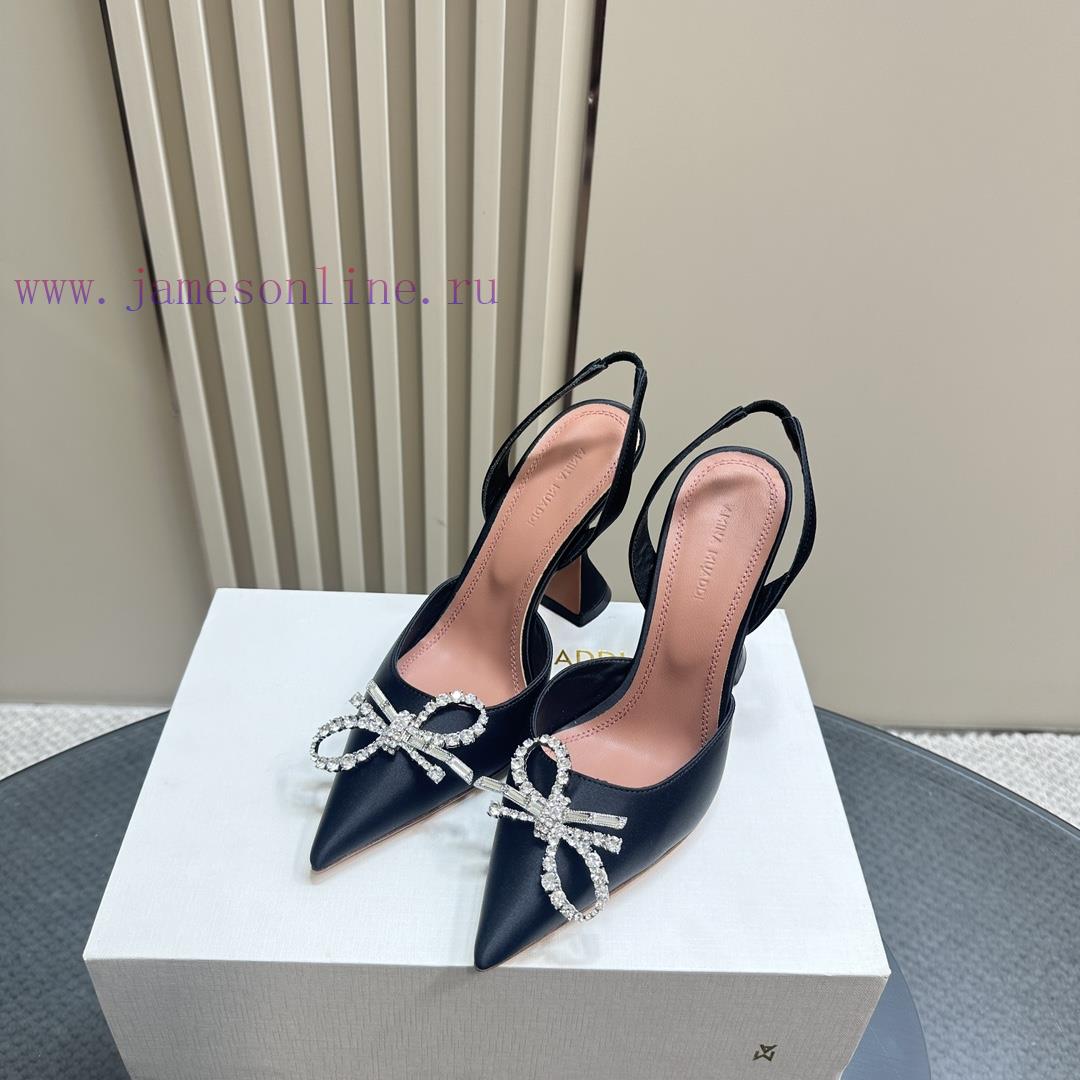 Amina Muaddi Sparkling Diamond Bow Beautiful Fashion ShoesAuthentic 11 Remastered Top Qualitqs20jwrm - Image 5