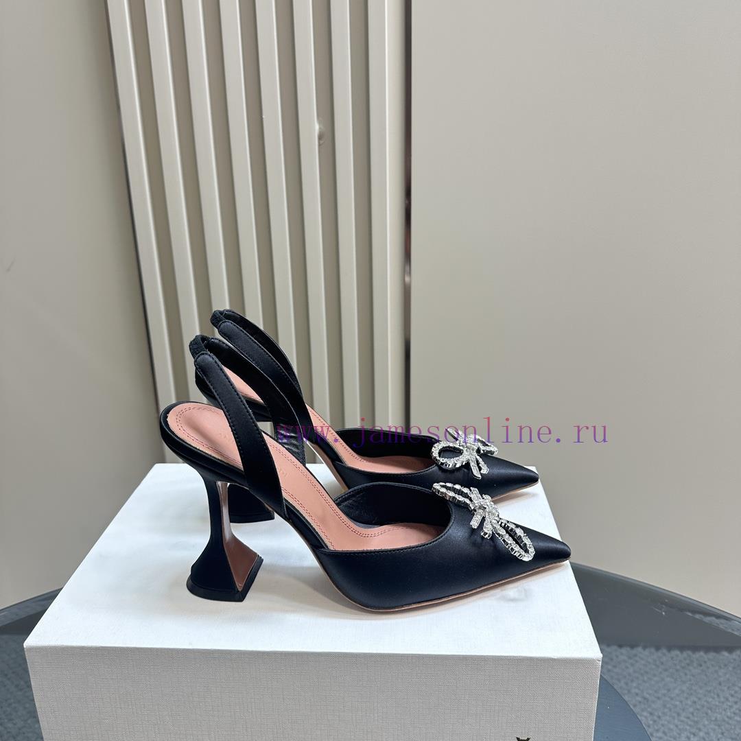 Amina Muaddi Sparkling Diamond Bow Beautiful Fashion ShoesAuthentic 11 Remastered Top Qualitqs20jwrm - Image 6