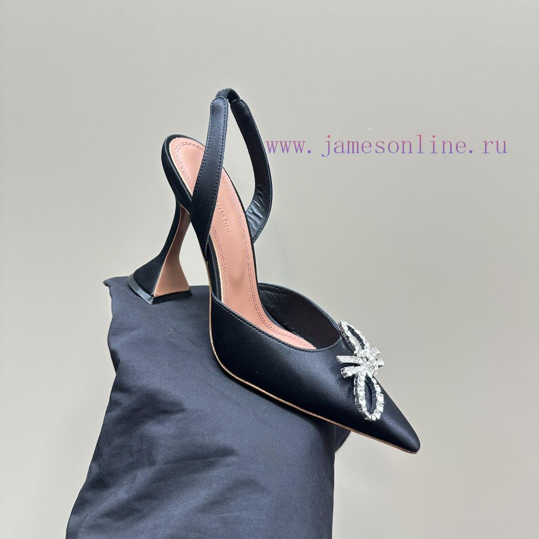 Amina Muaddi Sparkling Diamond Bow Beautiful Fashion ShoesAuthentic 11 Remastered Top Qualitqs20jwrm - Image 8