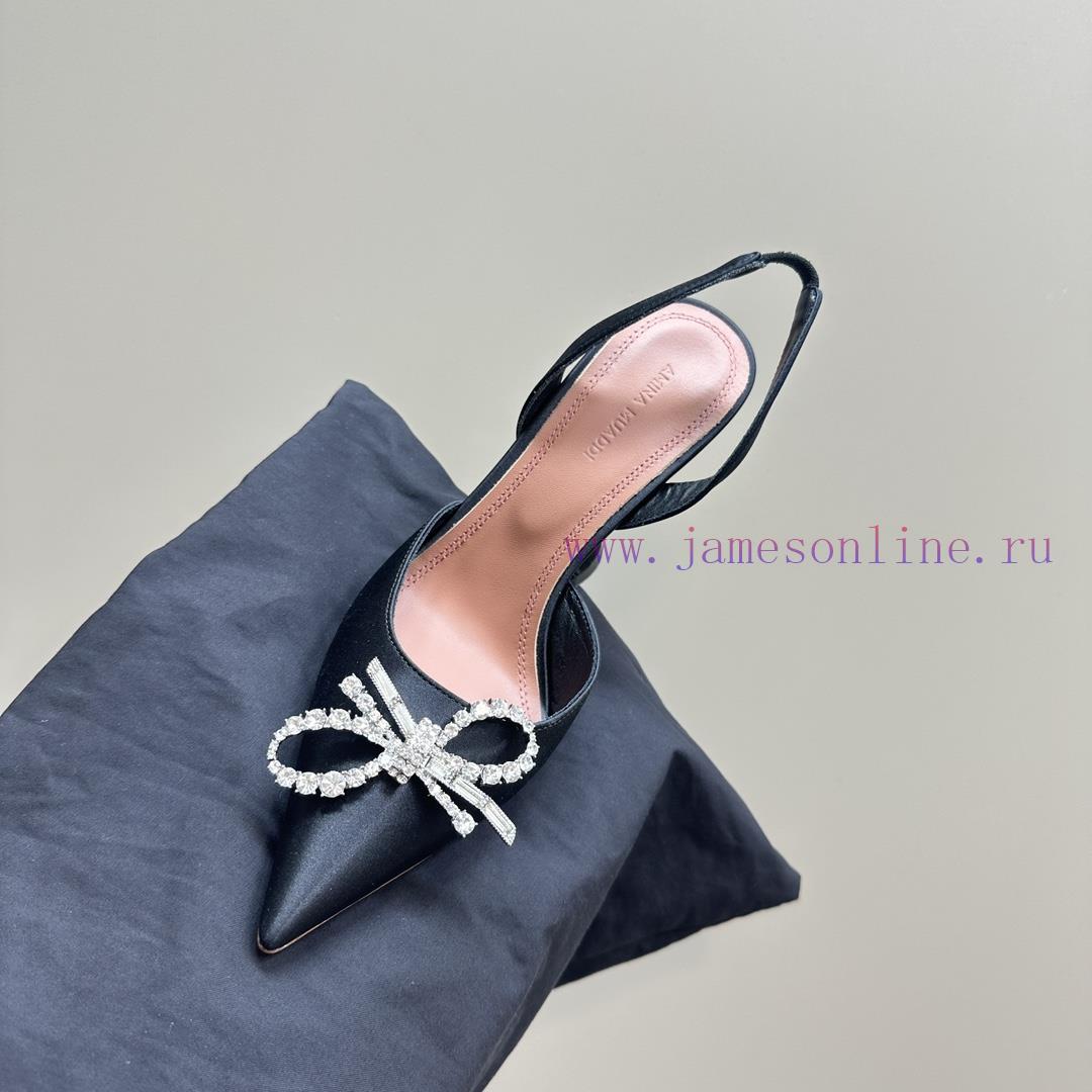 Amina Muaddi Sparkling Diamond Bow Beautiful Fashion ShoesAuthentic 11 Remastered Top Qualitqs20jwrm - Image 9