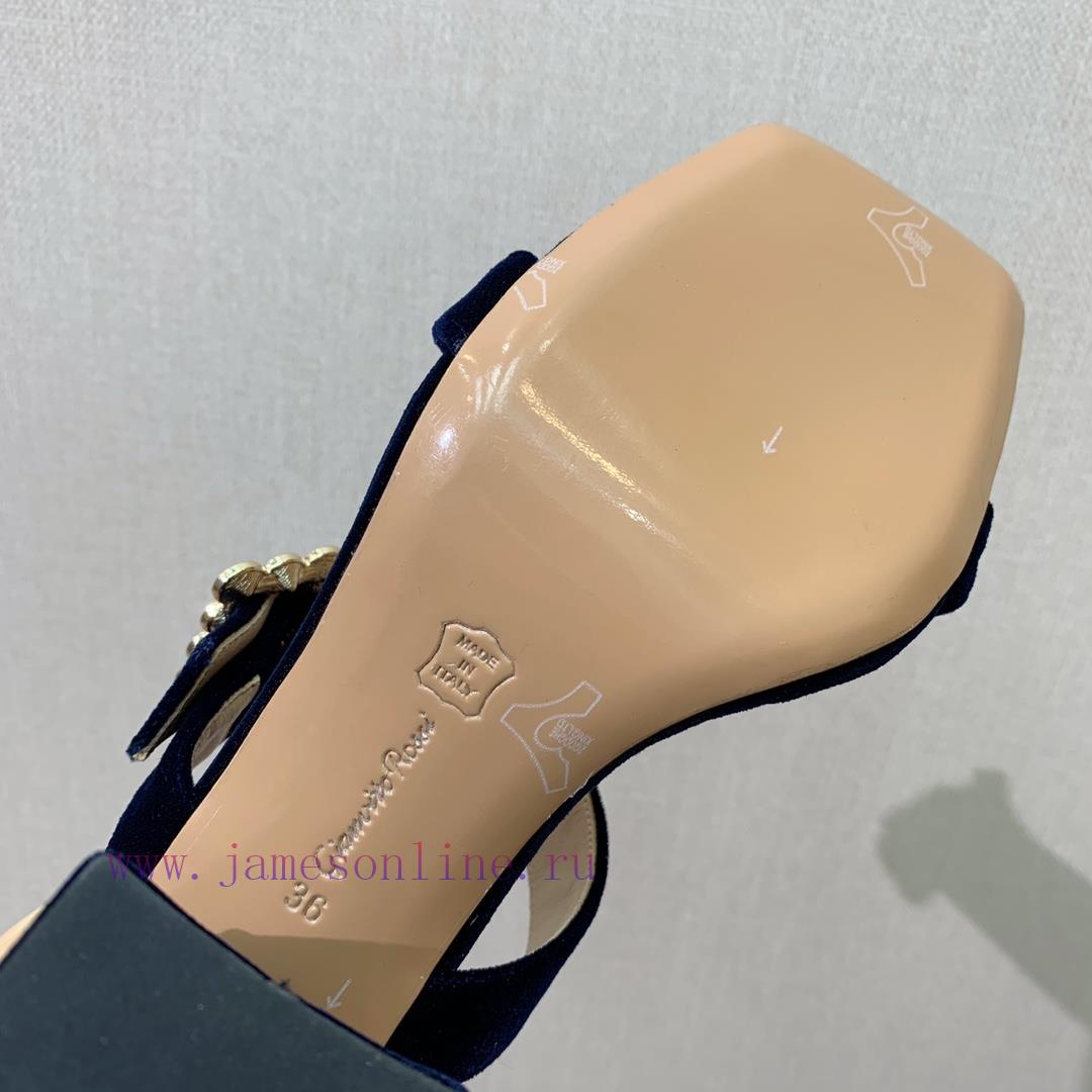 Gianvit Ross diamond buckle thick heel sandals are simple yet have other designs that perfec0bndvgq8 - Image 9