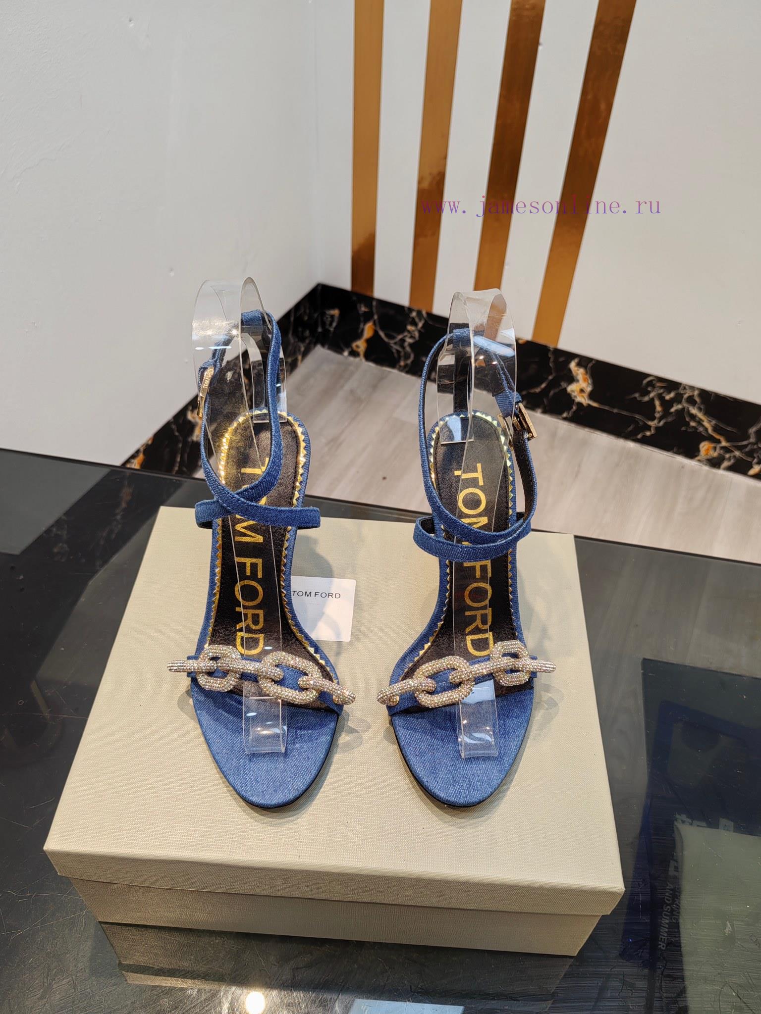 TOM FORD Top High Heel SandalsImported cowhide upperFoot pad sheepskinAAA grade original blariekitw4 - Image 2