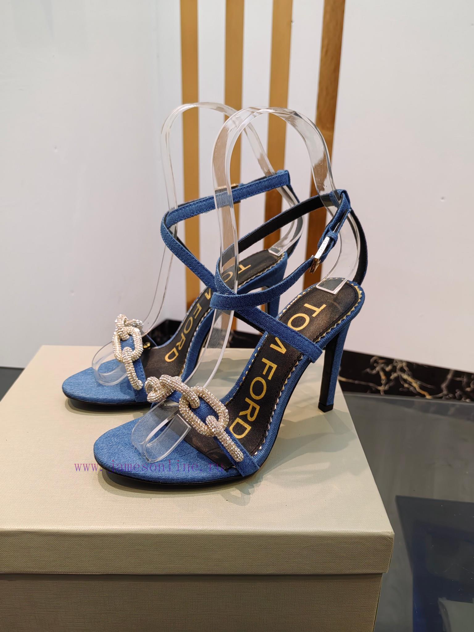TOM FORD Top High Heel SandalsImported cowhide upperFoot pad sheepskinAAA grade original blariekitw4 - Image 4