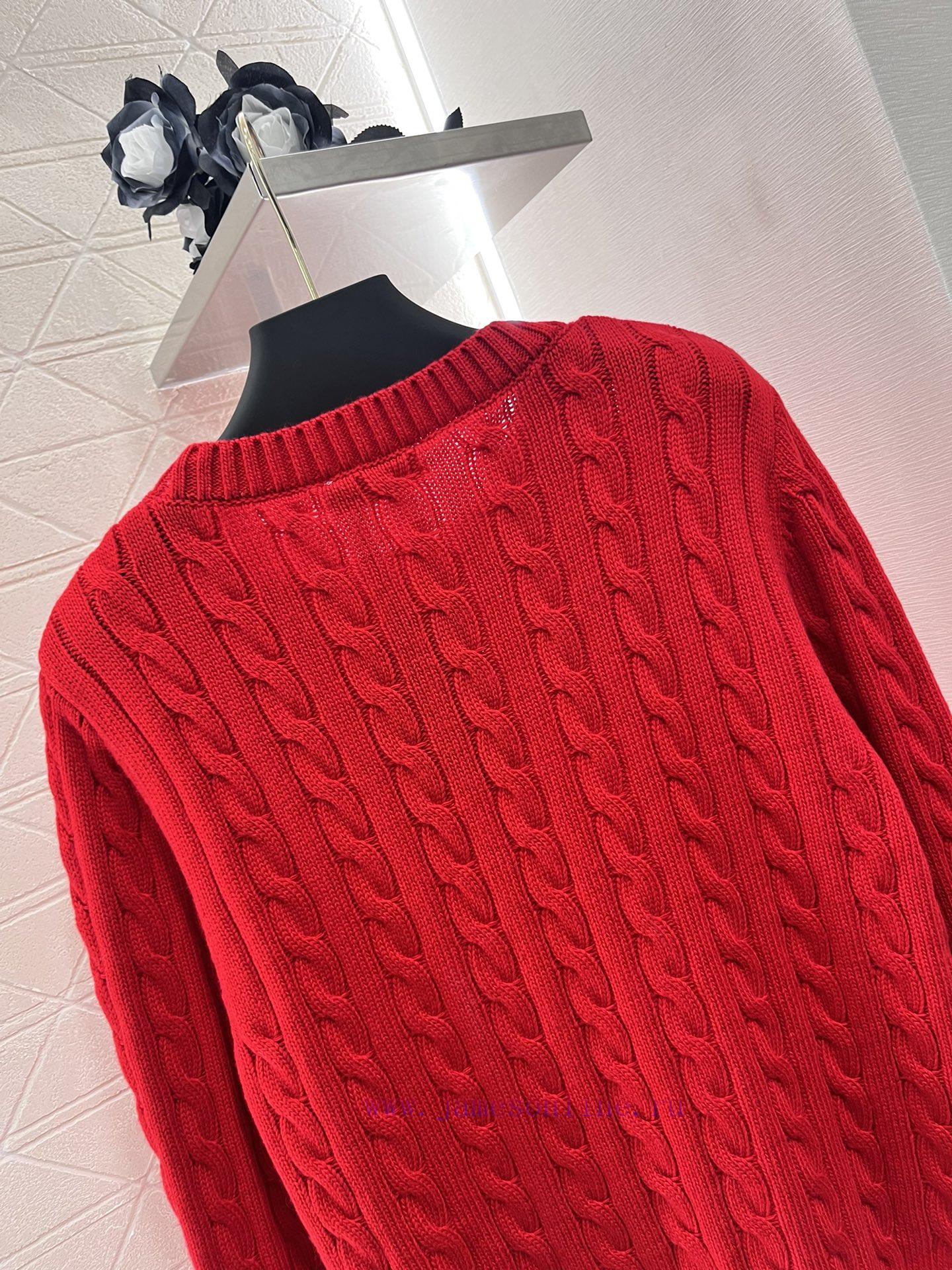 Valentino 2024 new product launchedFried Dough Twists knitting lace sleeve sweaterCustomized ewvyuf50 - Image 5