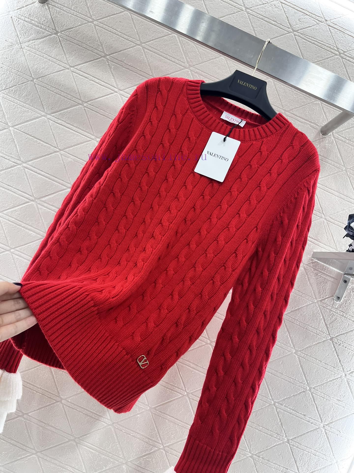 Valentino 2024 new product launchedFried Dough Twists knitting lace sleeve sweaterCustomized ewvyuf50 - Image 6