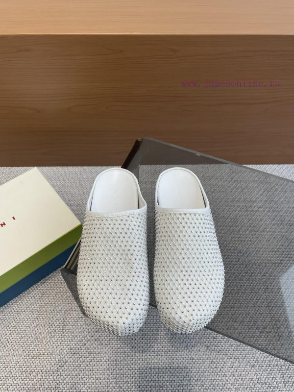 karida παπουτσια | Top Quality Marn * Ss24 New Arrival~Mani Spring/Summer New Products | Mesh Bead Baotou Slippers 5qatomgw | παπουτσια boxer καλλιθεα