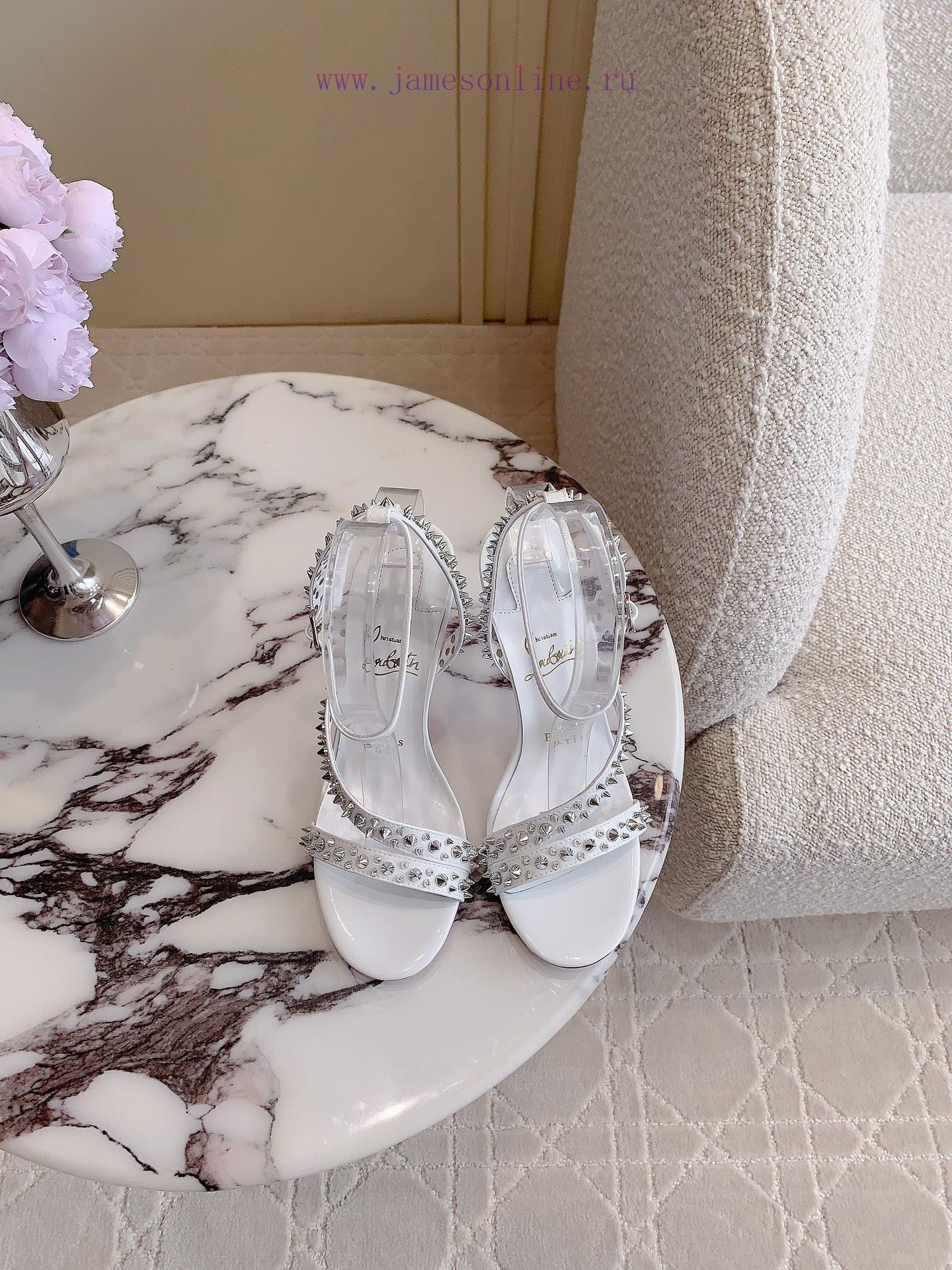 παντόφλα μαμασ | Christian Louboutin's New Studded Red Soled High-heeled Sandals Showcase The Beauty Of Wildness sfquw3lk | γυναικεια παπουτσια fred perry