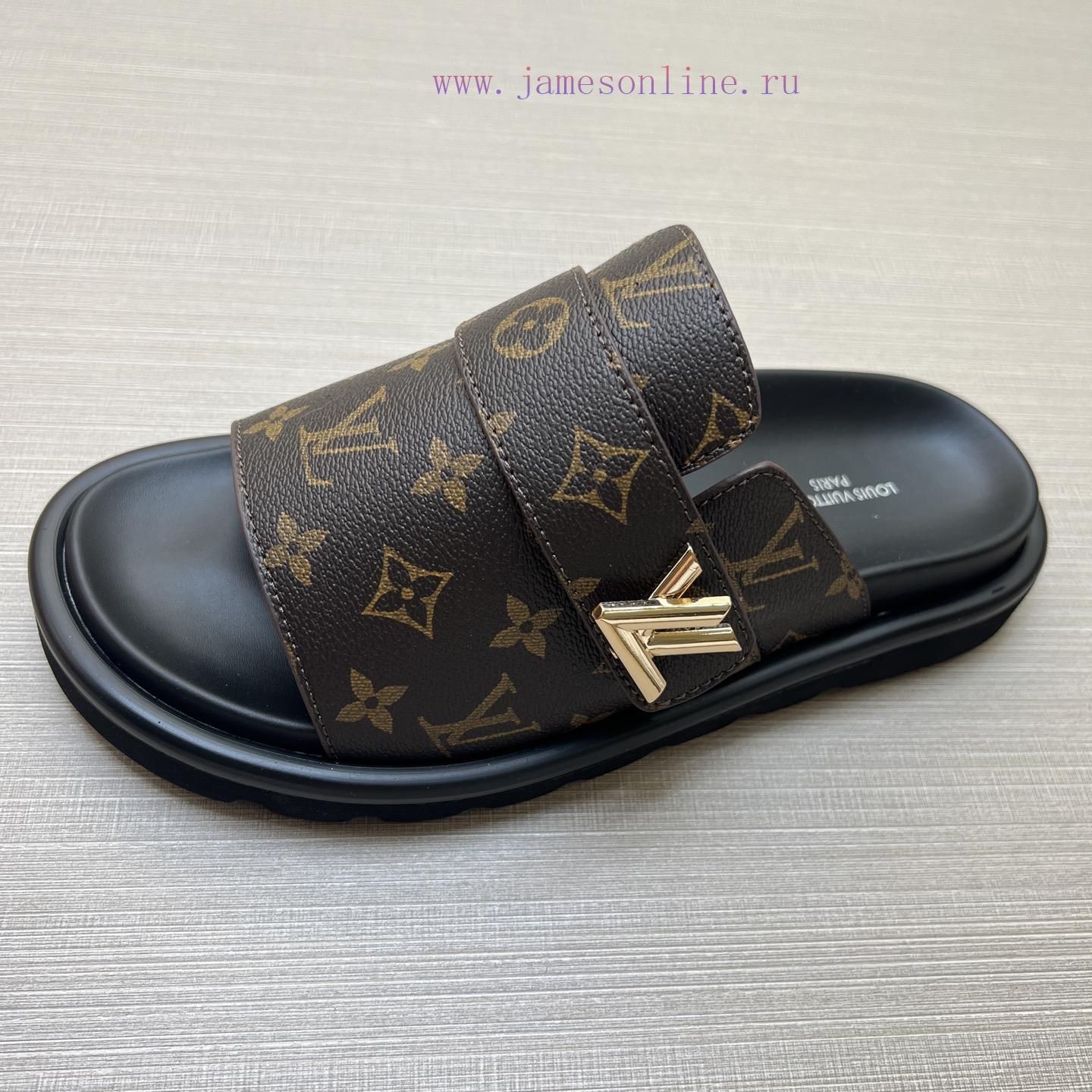 ασημι πεδιλα με κοντο ντακουνι | LOUIS VUITTON LV Printed Men's And Women's Slippers Are Popular On The Market. The Drawer Box P vaidql20 | atlanta footwear παπουτσια - Image 9