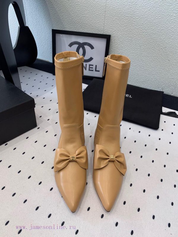 φθηνα πεδιλα 2017 καλαπουκ | Chanel's New Bow Shaped Boots Are Full Of Exquisite Feeling Comfortable And Comfortable On The rrelshz4 | δερμάτινη μπότα ιππασίας