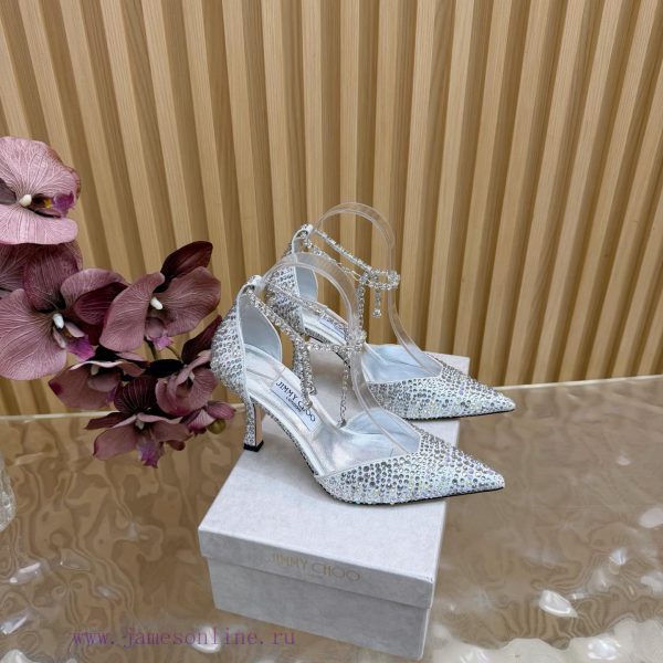 πεδιλο ασπρο κοριτσι | New Jimmy Choo/Jimmy Zhou Heavy Industries Diamond Face Pointed High Heel Chain High Heel Sanda is4vj9yw | youtube μποτακια αντρικα τιμπερλαντ φορεμενα