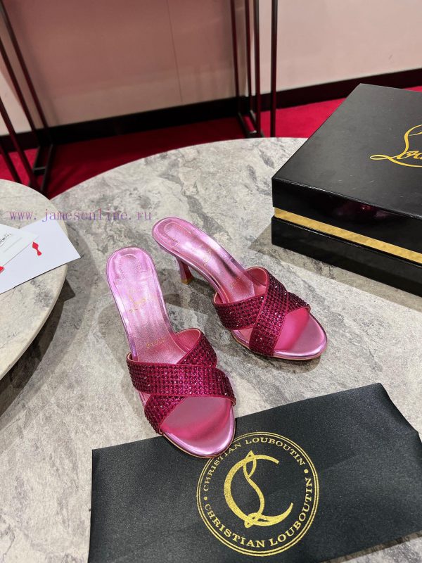 χρυσα πεδιλα χειμωνα | CL Fish Mouth Diamond Drag ∙ ꫛꫀ W. Silver Grey High Heels Made Of Metal Suede And Calfskin With xmy3ao9t | ανδρικο δερματινο μποτακι αρβιλα