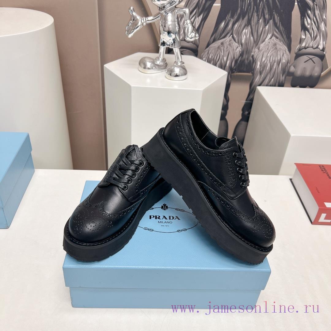 μαυρα πεδιλα πλατφορμεσ σκρουτζ | Top TierPRAD-A Prada 2024 Vs Spring/Summer Classic Casual Shoe CollectionSponge Cake Thick Sole f0u52cfu | nike παπουτσια μαιμου - Image 5