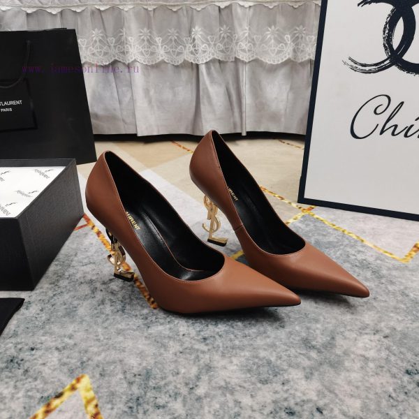 πεδιλα λευκα 2018 | New Release - YSL Top Paris Fashion Show CollectionClassic Logo Letters And High-heeled Pointed 3erbnuy6 | πεδιλα φλατ 2019