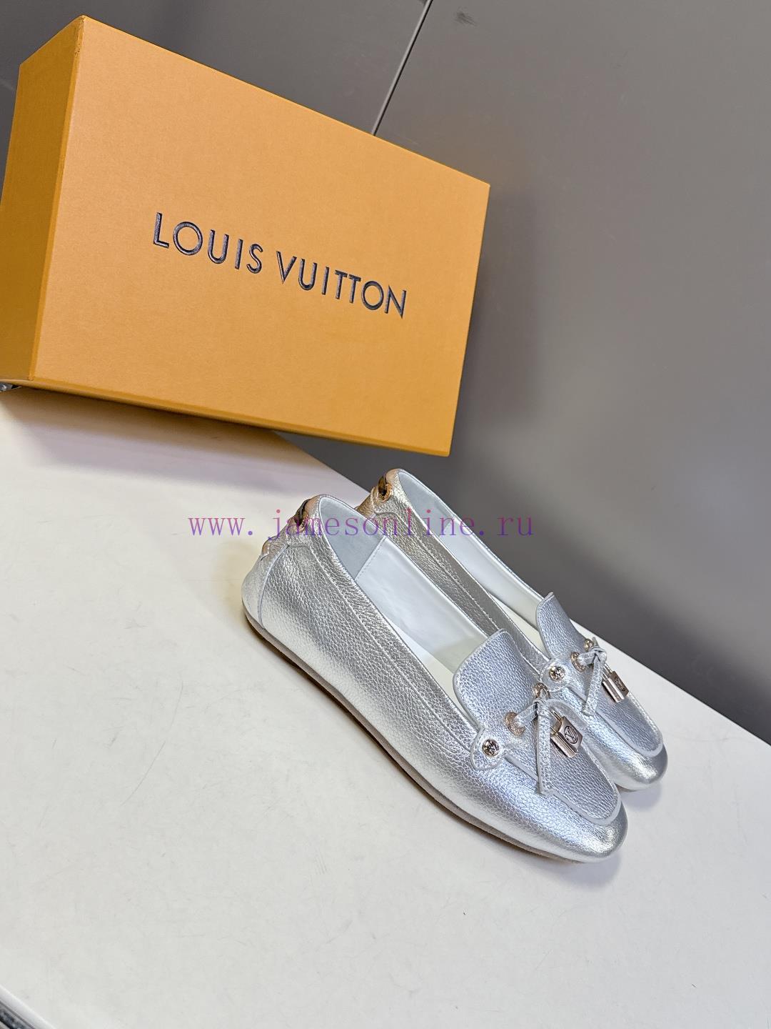 χουαρατσι παπουτσια | Lv Brand Louis Vuitton Autumn And Winter New Collection Of Bean Shoes Thin Soled Shoes With A L e9brhauh | άσπρα λουστρίν μποτακια γυναικεία - Image 3